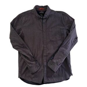 ❤️DENIM AND FLOWER Slim Fit Purple Men's Patterned Button-Down Shirt Size Medium